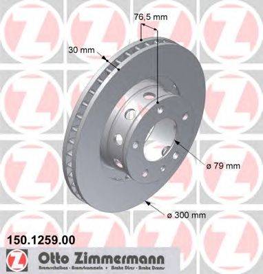 Тормозной диск ZIMMERMANN 150.1259.00
