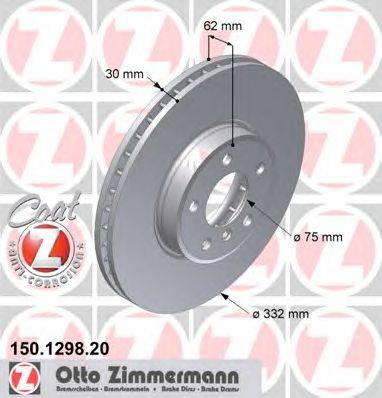 Тормозной диск ZIMMERMANN 150129820