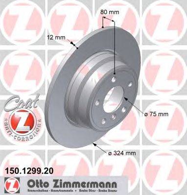 Тормозной диск ZIMMERMANN 150129920