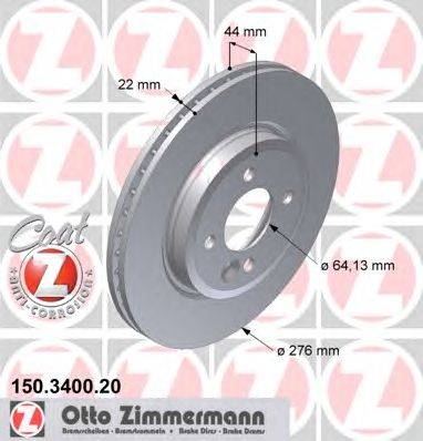 Тормозной диск ZIMMERMANN 150340020