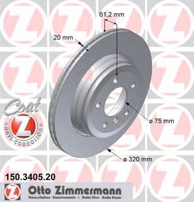 Тормозной диск ZIMMERMANN 150340520