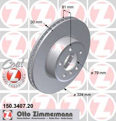 Тормозной диск ZIMMERMANN 150340720