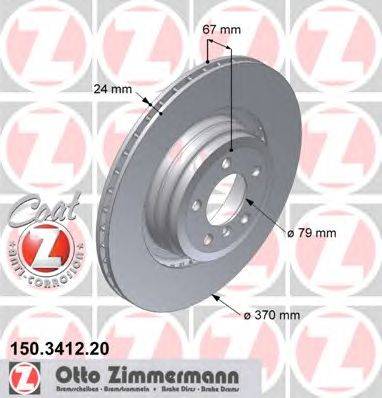 Тормозной диск ZIMMERMANN 150.3412.20