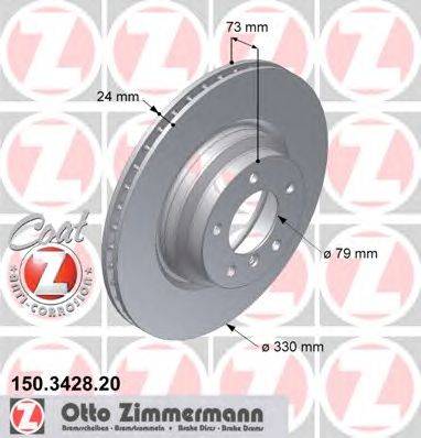 Тормозной диск ZIMMERMANN 150342820