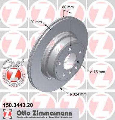 Тормозной диск ZIMMERMANN 150344320