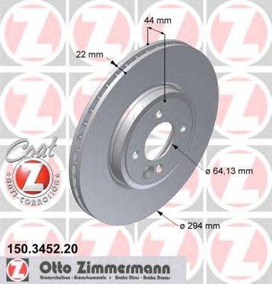 Тормозной диск ZIMMERMANN 150.3452.20