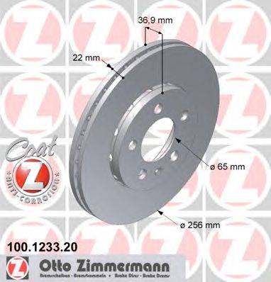 Тормозной диск ZIMMERMANN 100123320