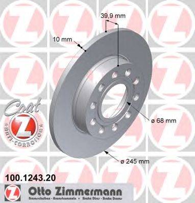 Тормозной диск ZIMMERMANN 100124320