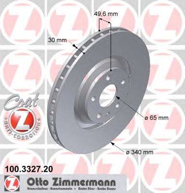 Тормозной диск ZIMMERMANN 100.3327.20
