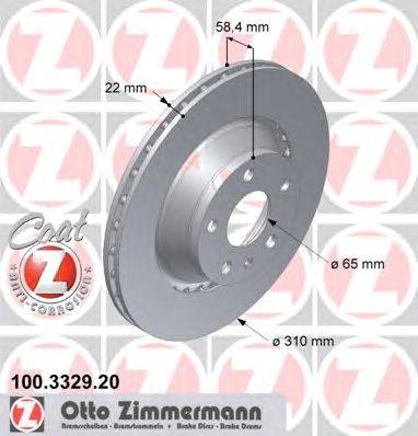Тормозной диск ZIMMERMANN 100332920