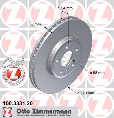 Тормозной диск ZIMMERMANN 100.3331.20