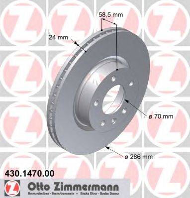 Тормозной диск ZIMMERMANN 430.1470.00
