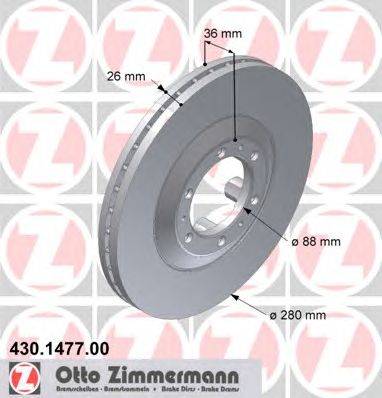 Тормозной диск ZIMMERMANN 430.1477.00