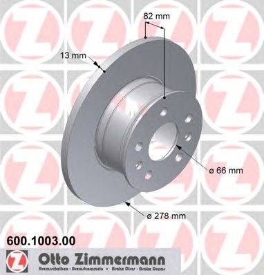 Тормозной диск ZIMMERMANN 600.1003.00