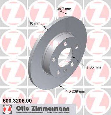 Тормозной диск ZIMMERMANN 600.3206.00
