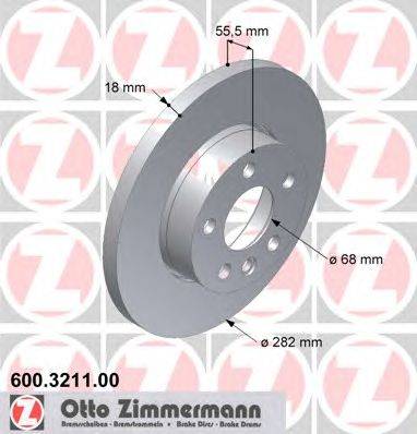Тормозной диск ZIMMERMANN 600.3211.00