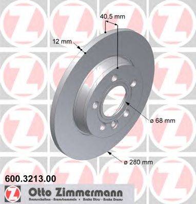 Тормозной диск ZIMMERMANN 600321300