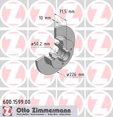 Тормозной диск ZIMMERMANN 600.1599.00