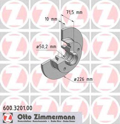Тормозной диск ZIMMERMANN 600320100