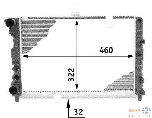 Радиатор, охлаждение двигателя BEHR 62447