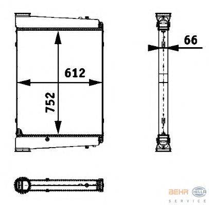 Интеркулер HELLA 8ML 376 724-351