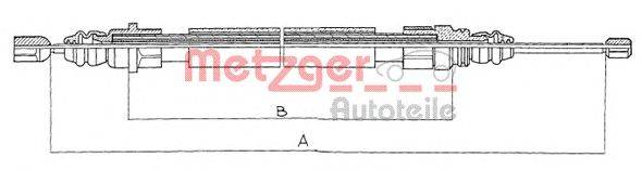 Трос, стояночная тормозная система METZGER 11.609