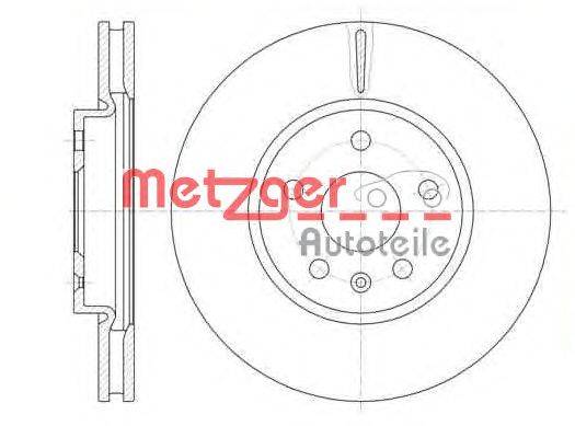 Тормозной диск METZGER 6128610