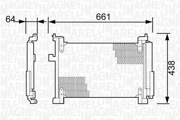 Конденсатор, кондиционер MAGNETI MARELLI 350203498000