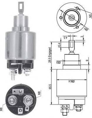 Тяговое реле, стартер MAGNETI MARELLI 940113050126