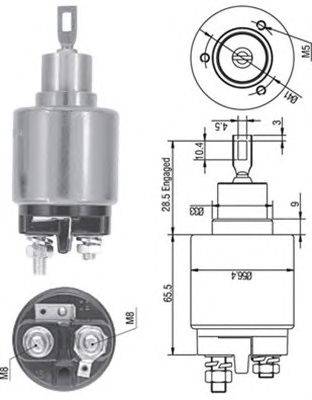 Тяговое реле, стартер MAGNETI MARELLI 940113050128