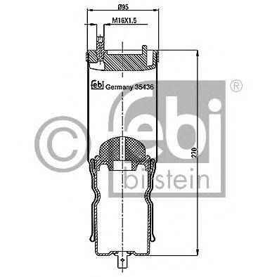 Кожух пневматической рессоры FEBI BILSTEIN 35436