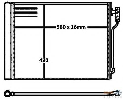 Конденсатор, кондиционер BEHR HELLA SERVICE 8FC 351 316-611