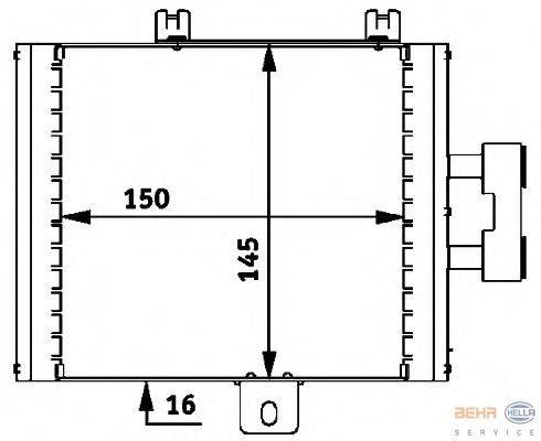 масляный радиатор, двигательное масло BEHR HELLA SERVICE 8MO376726271