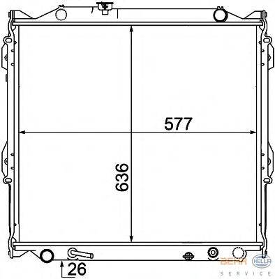 Радиатор, охлаждение двигателя BEHR HELLA SERVICE 8MK 376 773-651