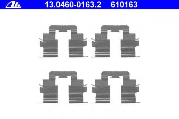 Комплектующие, колодки дискового тормоза ATE 13.0460-0163.2