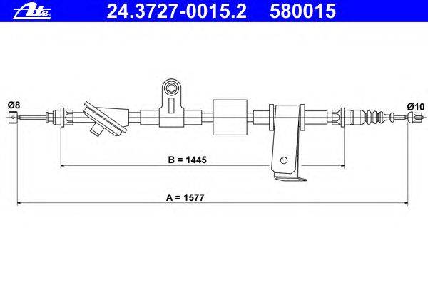 Трос, стояночная тормозная система ATE 24372700152
