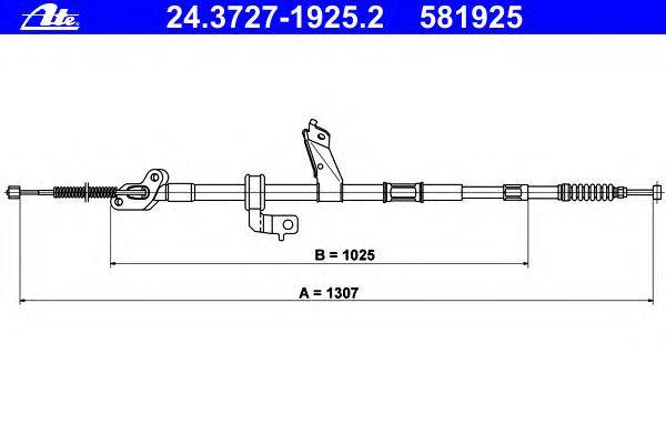 Трос, стояночная тормозная система COFLE 171557