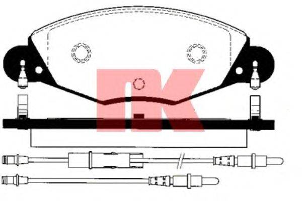 Комплект тормозных колодок, дисковый тормоз NK 221945