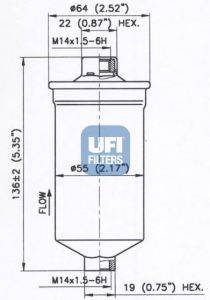 Топливный фильтр UFI 3177000