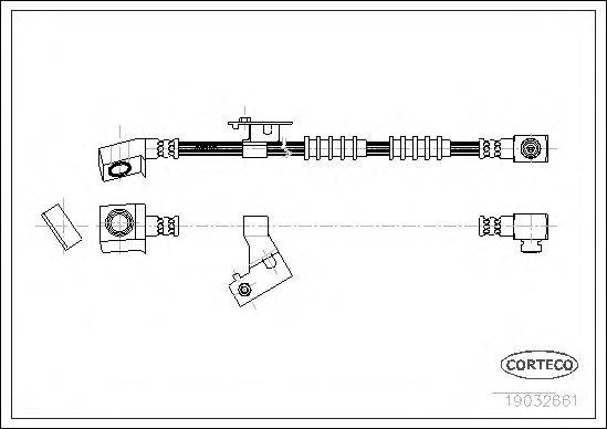 Тормозной шланг CORTECO 19032661