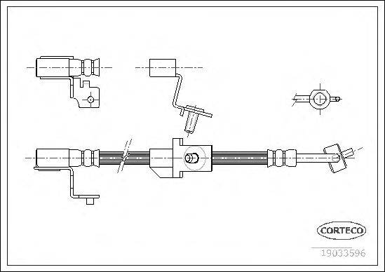 Тормозной шланг CORTECO 19033596