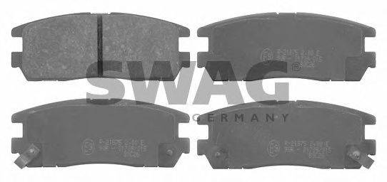 Комплект тормозных колодок, дисковый тормоз SWAG 0252187514W