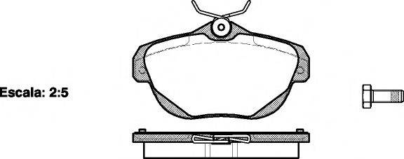 Комплект тормозных колодок, дисковый тормоз REMSA 120300