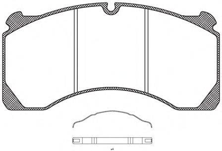 Комплект тормозных колодок, дисковый тормоз REMSA 29124