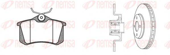 Комплект тормозов, дисковый тормозной механизм REMSA 826328