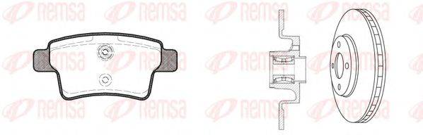 Комплект тормозов, дисковый тормозной механизм REMSA 81241.20