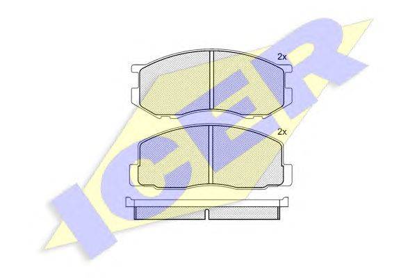 Комплект тормозных колодок, дисковый тормоз ICER 140523