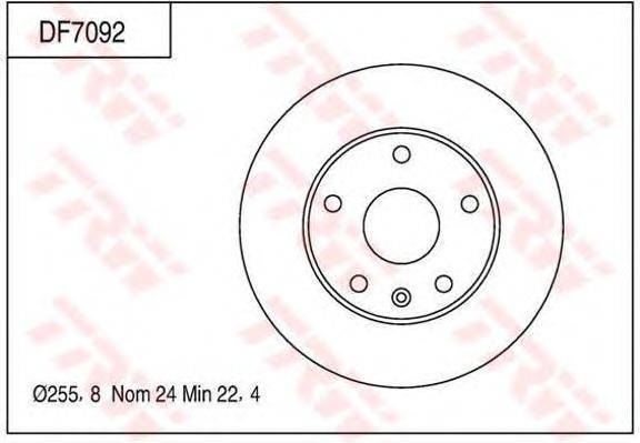 Тормозной диск TRW DF7092