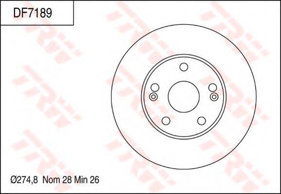 Тормозной диск TRW DF7189