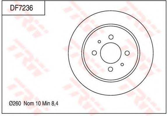 Тормозной диск TRW DF7236